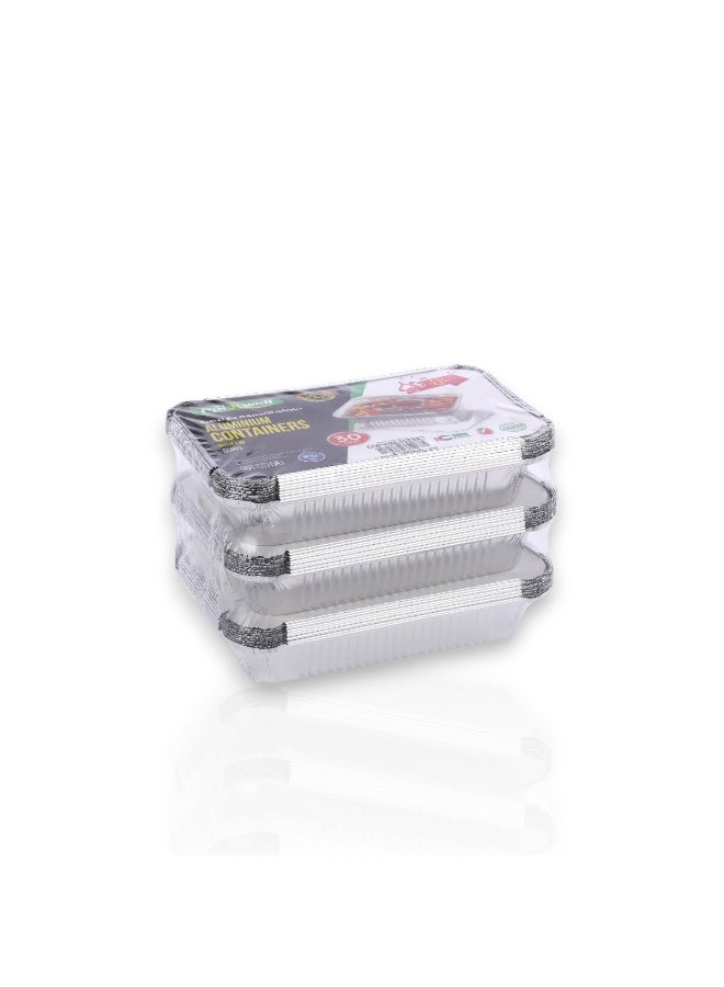 packwell Combo Aluminum Container 8389 & Lid 10 pcs * 3 pac 30 pcs - Image 1