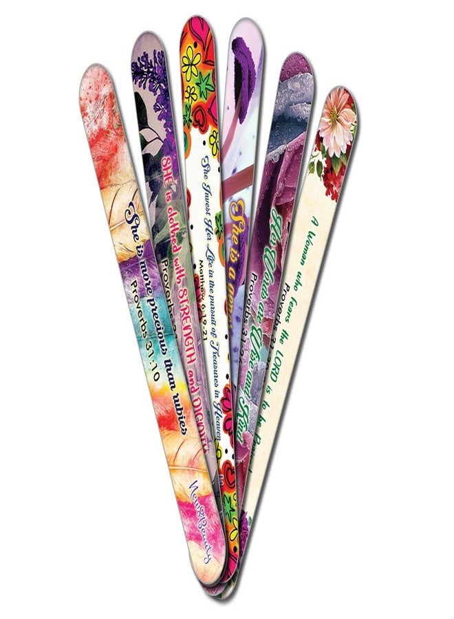 NewEights Christian Emery Board - Virtuous Woman (36-Pack) -150/150 Grit Colorful Nail File - Nail Spa Party Favors Supplies - Best Stocking Stuffers Gift for Girls Women Kids Mom Girlfriend - - Image 3
