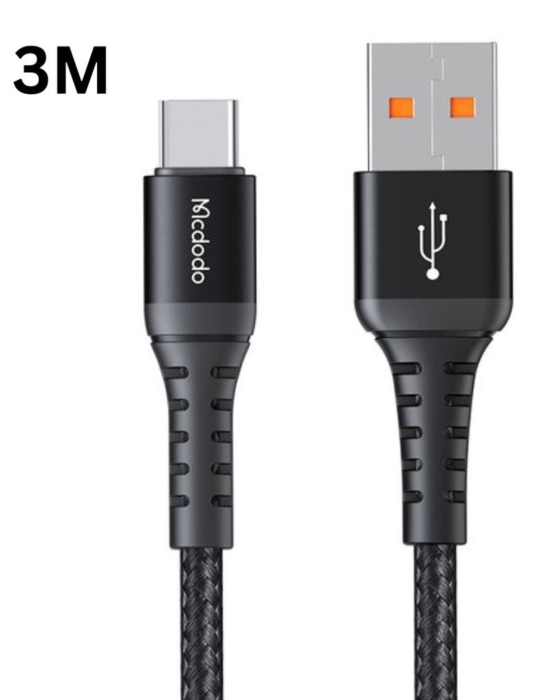 Mcdodo iPhone Charger Cable 3M [MFi Certified] USB-A to Lightning Braided Fast Charging Cable 2.4A Durable Cord Compatible with iPhone 14 13 12 11 Pro Max XR XS 8 7 6 Plus iPad AirPods - Image 1