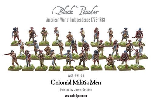 WARLORD GAMES Warlord Black Powder Revolutionary War Colonial Militia Men 1:56 Military Wargaming Plastic Model Kit 302013402 - Image 2