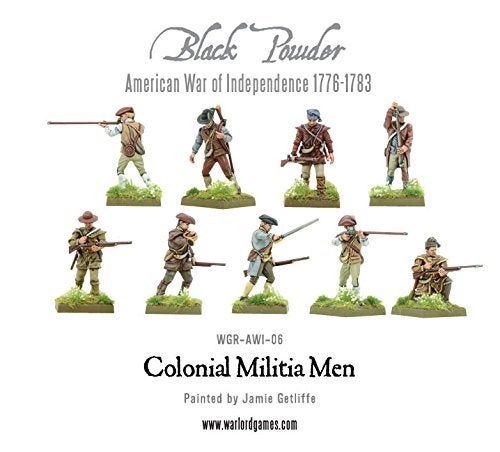 WARLORD GAMES Warlord Black Powder Revolutionary War Colonial Militia Men 1:56 Military Wargaming Plastic Model Kit 302013402 - Image 3
