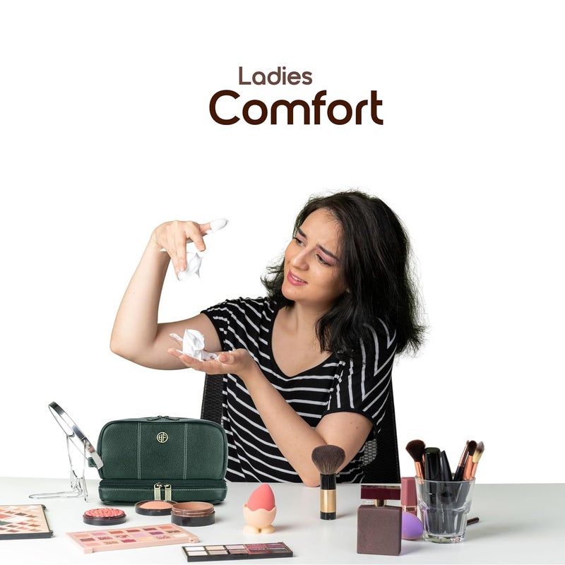 HAMMONDS FLYCATCHER Genuine Leather Toiletry Bag for Men and Women Cosmetic Organizer Bag, Travel Organizer Pouch, Shaving Kit Bag for Men Toiletry Pouch for Men with Multiple Pockets - Green - Image 4