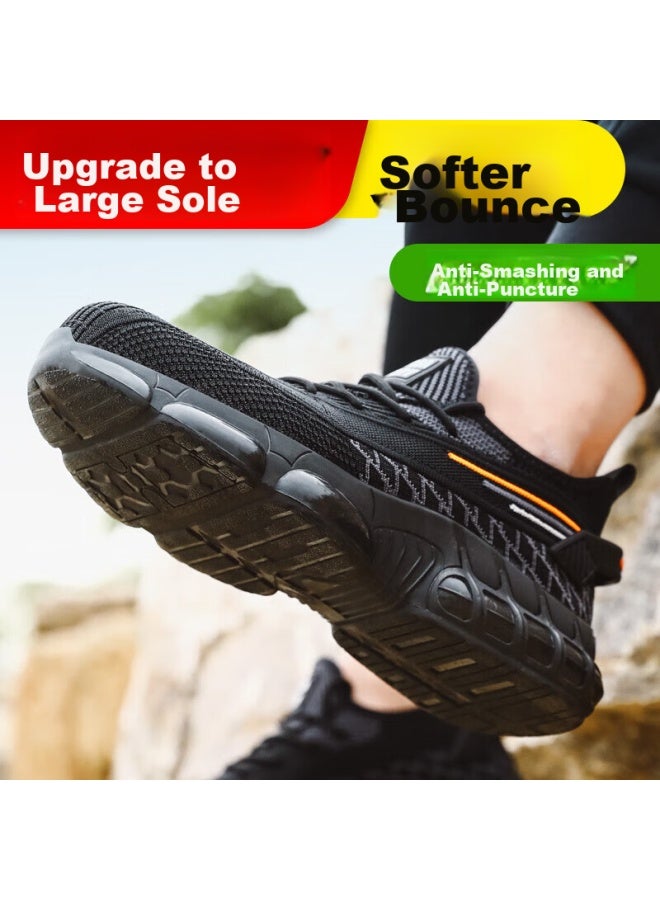 Jingtu Safety Shoes For Men, Summer Breathable, Steel Toe Cap, Puncture-Resistant, Lightweight, Work Functional Shoes 3018 Size 43 - Image 4
