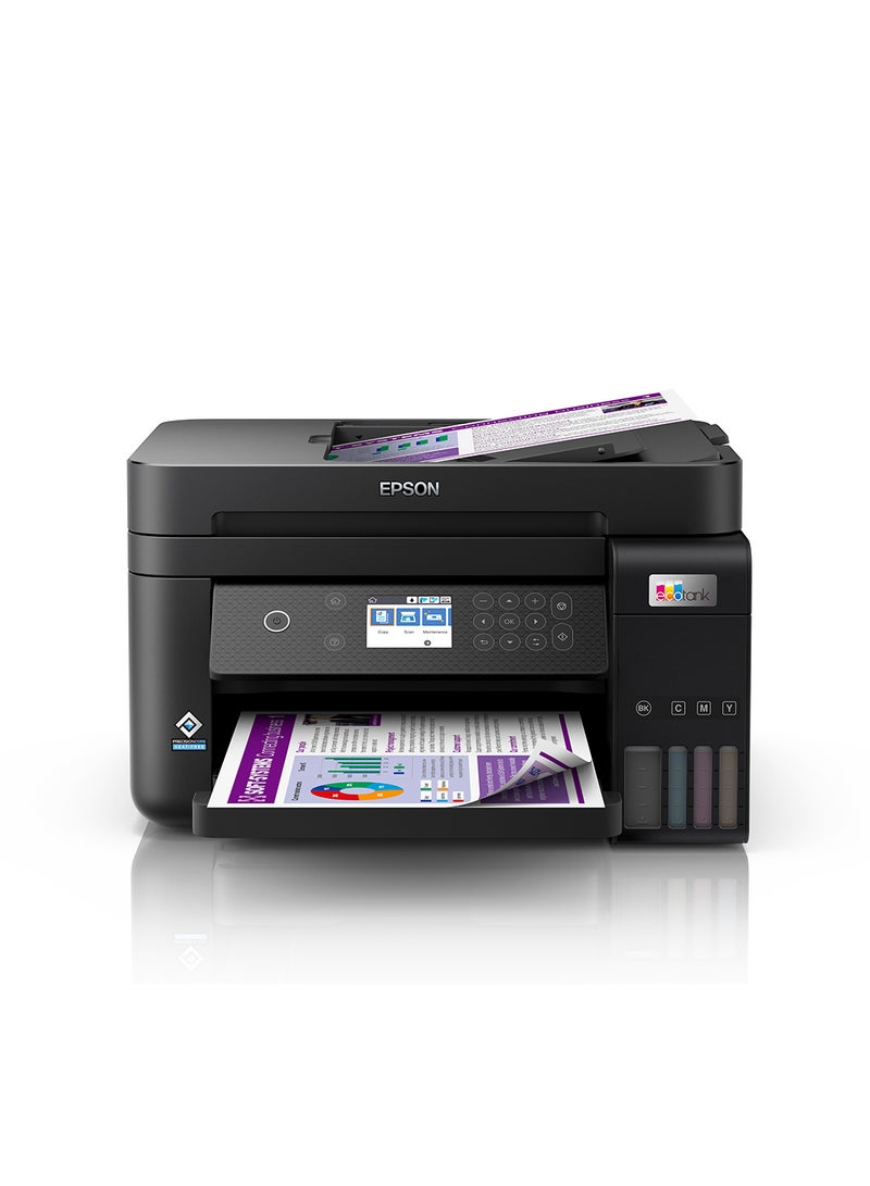 EPSON Ecotank L6270 Office Ink Tank Printer A4 Colour 3-In-1 Printer With ADF, Wi-Fi And Smart Panel Connectivity And Lcd Screen Black - Image 2