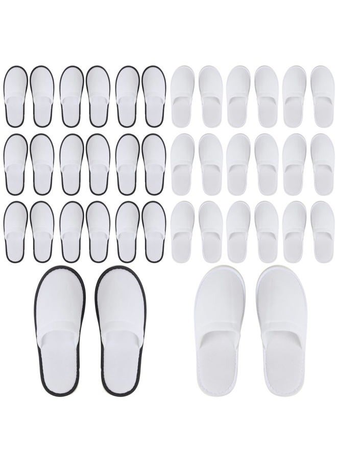 Yeios 20 Pairs Disposable Slippers for Guests Hotel Slippers Spa Slippers Non-slip Washable House Slipper Bulk for Adult for Men and Women White - Image 2