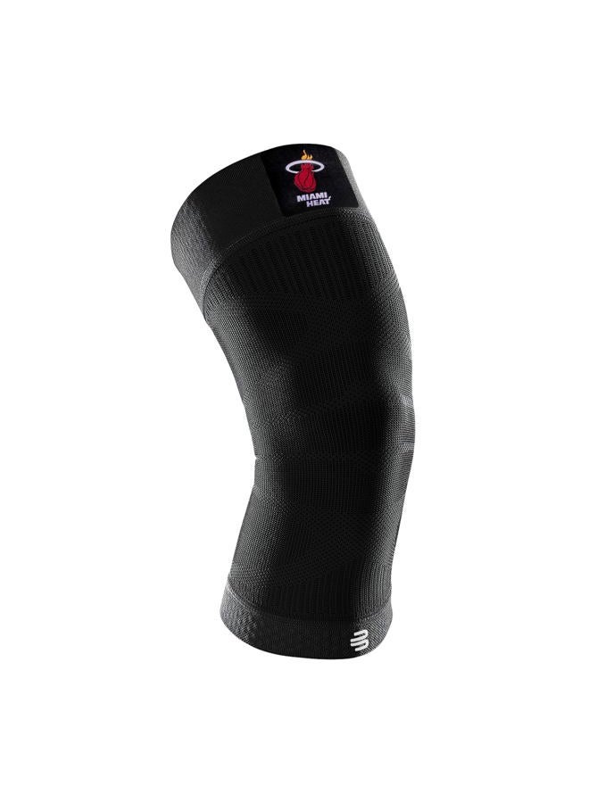 Bauerfeind Sports Compression Knee Support NBA Miami Heat - Lightweight Design with Gripping Zones for Basketball Knee Pain Relief & Performance (Heat, XL) - Image 1