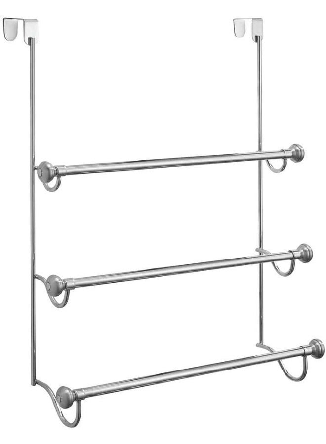 InterDesign Idesign York Over The Shower Door Towel Rack For Bathroom, 1.5" X 7" X 22.8", Chrome/Brushed  - Image 5
