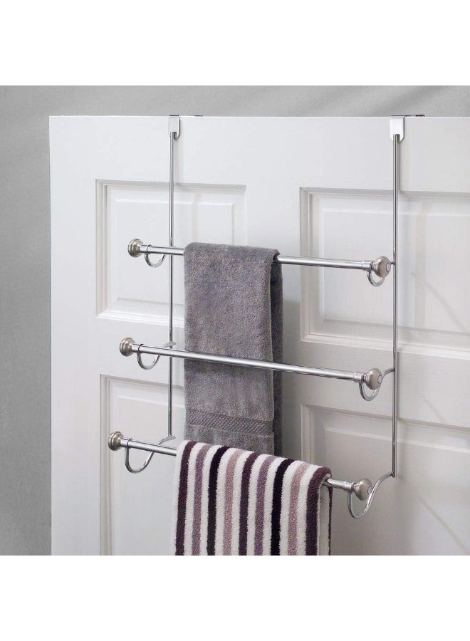 InterDesign Idesign York Over The Shower Door Towel Rack For Bathroom, 1.5" X 7" X 22.8", Chrome/Brushed  - Image 4