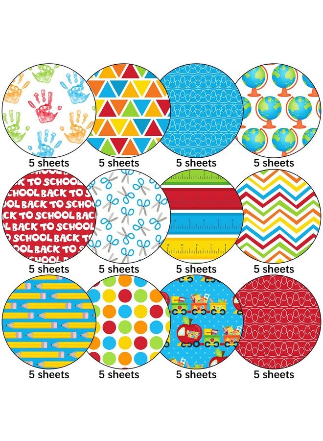 وولاين 60 ورقة من ورق العودة إلى المدرسة ذو الوجهين العودة إلى المدرسة مقاس A5 ورق قصاصات متخصص لصناعة بطاقات الخلفية المزخرفة DIY وألبوم الصور غير المرغوب فيه ومجلة ديكو - Image 3