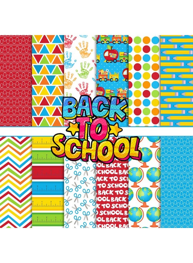 وولاين 60 ورقة من ورق العودة إلى المدرسة ذو الوجهين العودة إلى المدرسة مقاس A5 ورق قصاصات متخصص لصناعة بطاقات الخلفية المزخرفة DIY وألبوم الصور غير المرغوب فيه ومجلة ديكو - Image 1