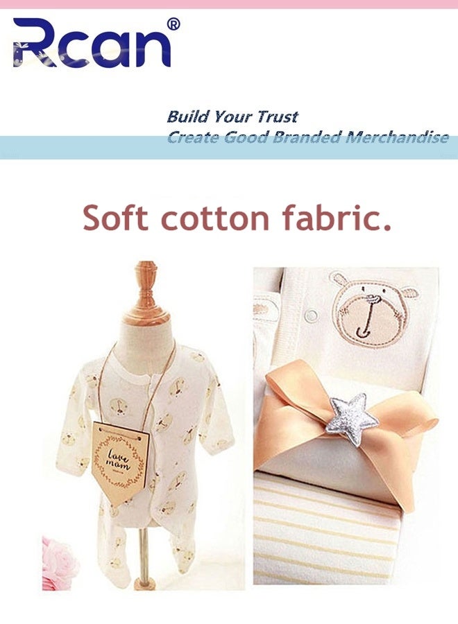 Rcan Newborn Gift Set for Baby Boy＆Girl Infant Gift Set Baby Gifts Premium Cotton Baby Clothes Accessories Set Fits Newborn to 3 Months - Image 4