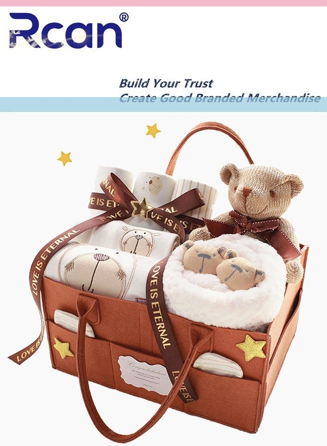 Rcan Newborn Gift Set for Baby Boy＆Girl Infant Gift Set Baby Gifts Premium Cotton Baby Clothes Accessories Set Fits Newborn to 3 Months - Image 1