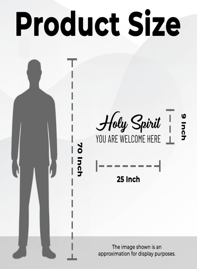 Ceybo Holy Spirit You are Welcome Here - Vinyl Wall Decal Christian Spiritual Decor - Black 25" x 9" - Image 4