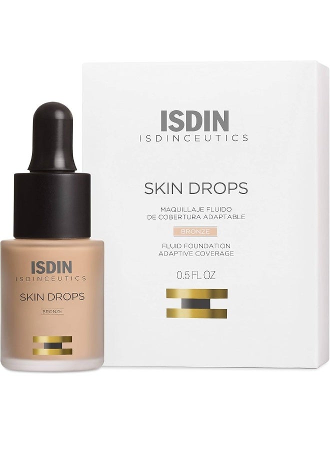 آيسدين سوتيكز كريم أساس سائل برونزي بقطرات بشرة من إيزدين (ISDIN) بعامل حماية من الشمس 15، بتغطية متكيفة - 15 مل - Image 1