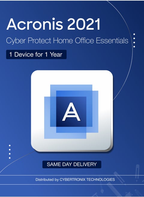 Acronis Cyber Protect Home Office Essentials 2021 Key | Subscription for 1 Year-1 Device | Digital License | SAME DAY DELIVERY