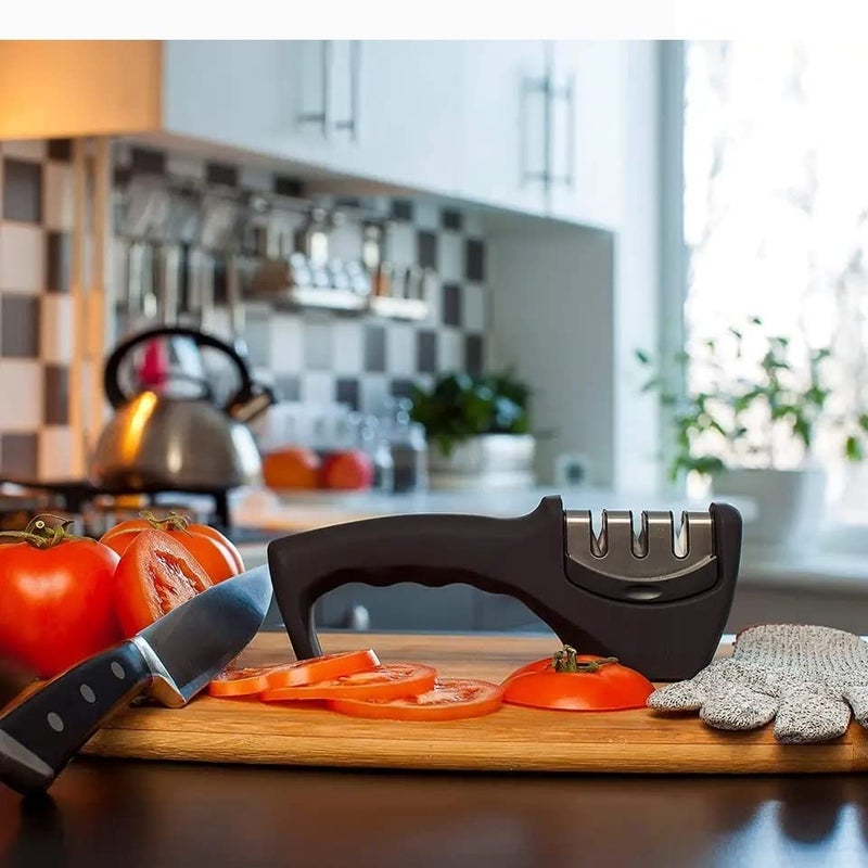 Kmils Knife Sharpener for Kitchen Knife Sharpener Tool Knife Sharpner Knives Sharpener Scissors and Knife Sharpener Machine - Image 4