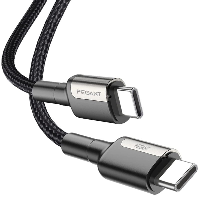 PEGANT 100W USB C Charging Cable 2M - Nylon Braided Power Delivery Cord for iPhone 15, MacBook, Samsung - Image 1