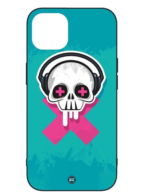 Protective Printed Mobile Cover Skull Headphone Art For Apple iPhone 14 Pro Max
