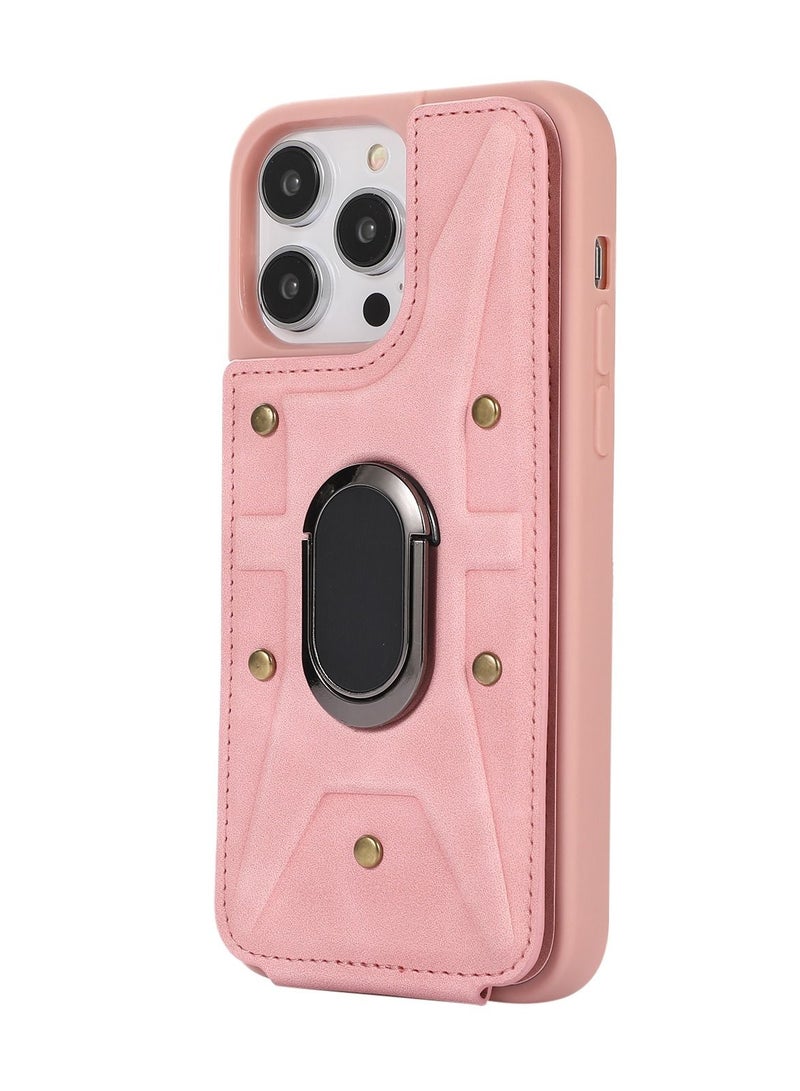 Suteni Back Cover Leather Ring Buckle Phone Case for iPhone  - Image 1