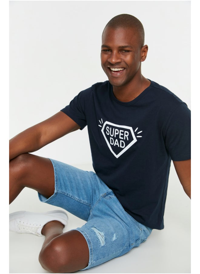 trendyol - Man T-Shirt Navy - Image 1