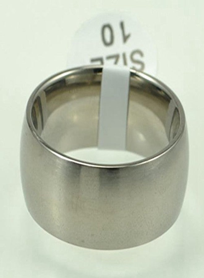 JUDE Jewelers 8mm Brushed Matte Solid Titanium Ring Wedding Band (Silver, 8) - Image 3