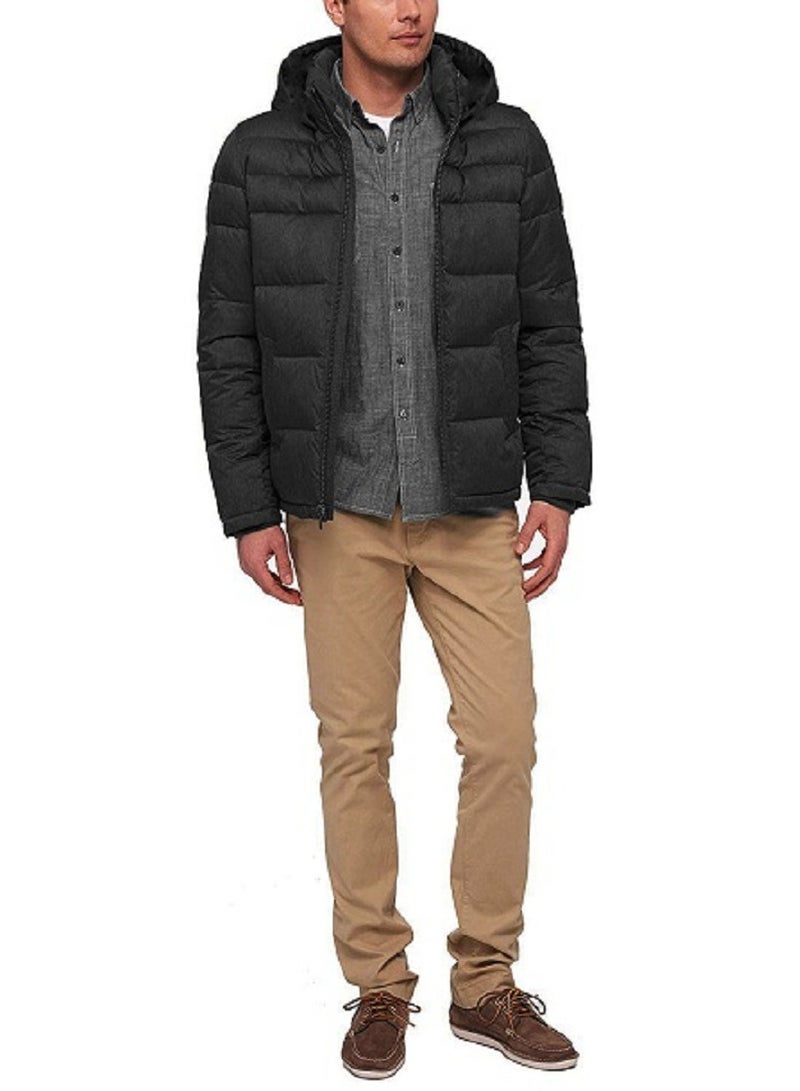 general Long-sleeved zip-up puffer winter jacket with removable hood - Image 2