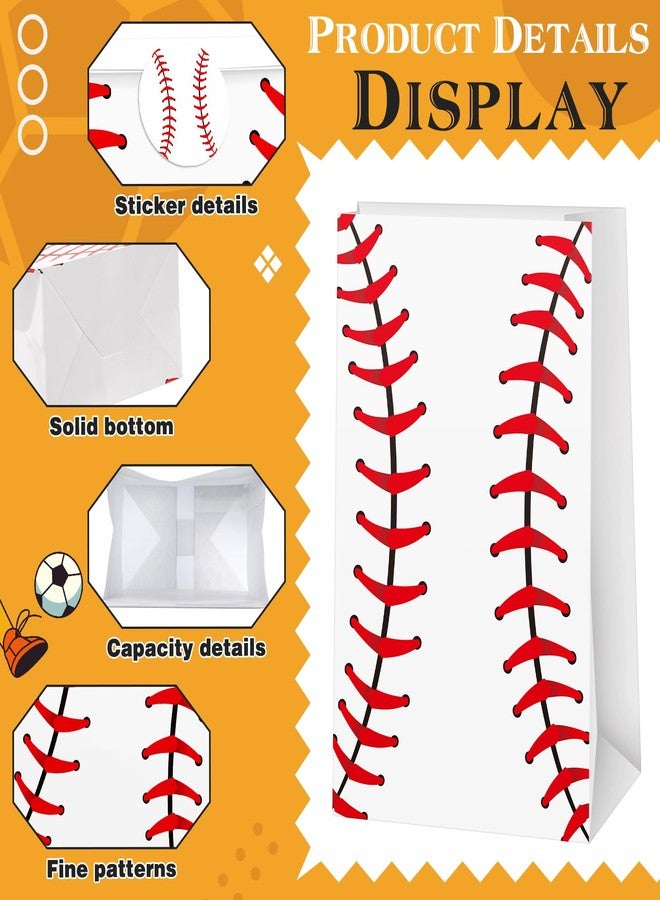 Yexiya 30 Pcs Sports Party Favor Bags Candy Goodie Bags with Stickers Soccer Baseball Football Basketball Themed Decorations for Sport Birthday Party Favor Supplies - Image 4