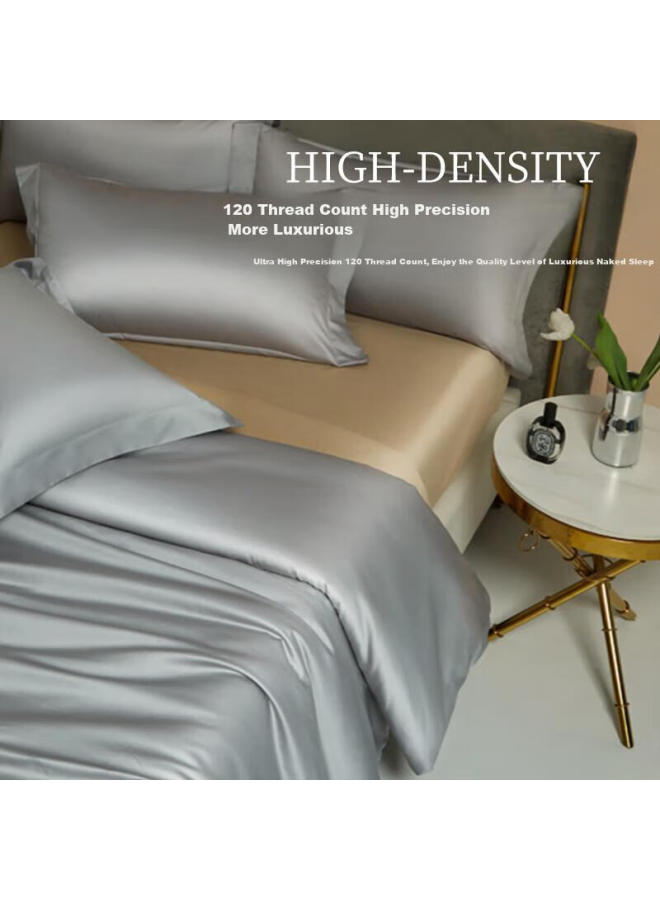 La Torretta A Class 120s Pure Cotton Full Cotton 200x230cm Single/double Duvet Cover Grey-gold - Image 3