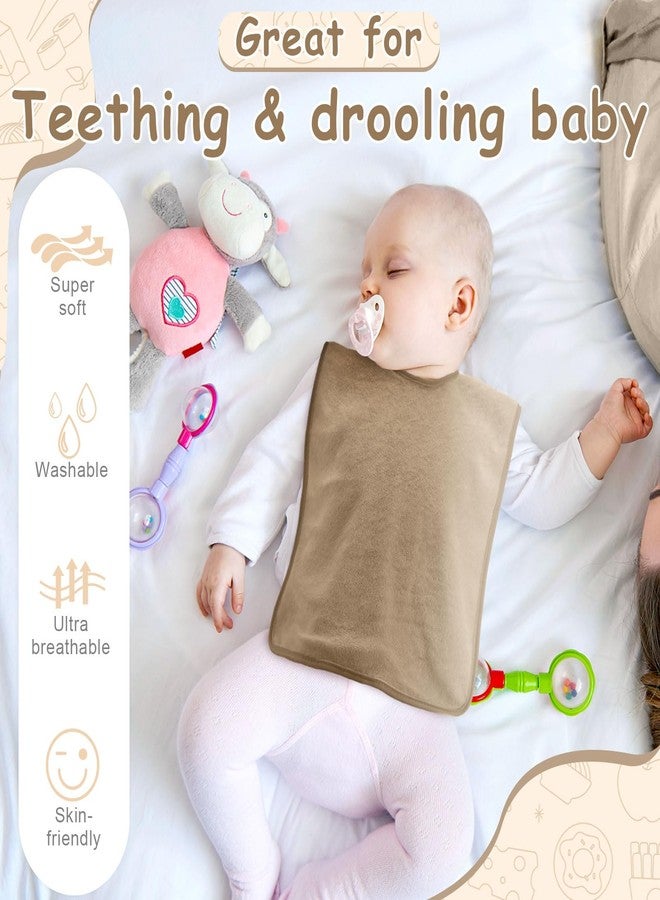 Hercicy Full Coverage Pullover Toddler Baby Bibs Terry Cloth Bibs with Snap Button for 0-4 Years Unisex Feeding Drooling(Classic,5 Pcs) - Image 4