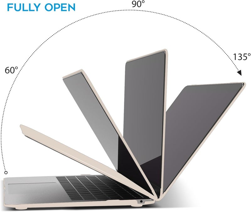 I Benzer Compatible with New MacBook Air 13 inch Case 2022 2021 2020 M1 A2337 A2179 A1932, Plastic Hard Shell Case with Keyboard Cover for Mac Retina Display with Touch ID, Nude, AT13-NU+1 - Image 5