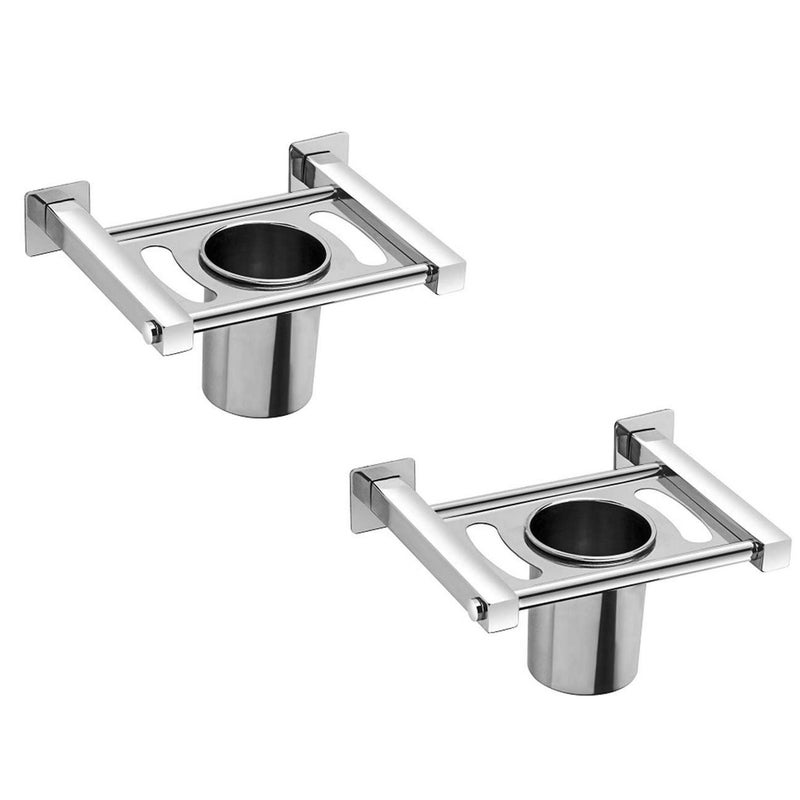 iSTAR Bathroom Tooth Brush Holder/Tumbler Holder/Tumbler Stand (Stainless Steel) Set of 2 - Image 1