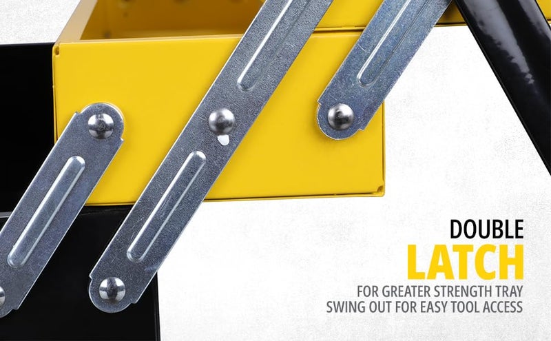 Stanley صندوق أدوات ستانلي 194738 18 460 مم مع 5 صواني ومقابض مزدوجة لتخزين سهل ومريح ضمان لمدة سنة أصفر أسود - Image 4