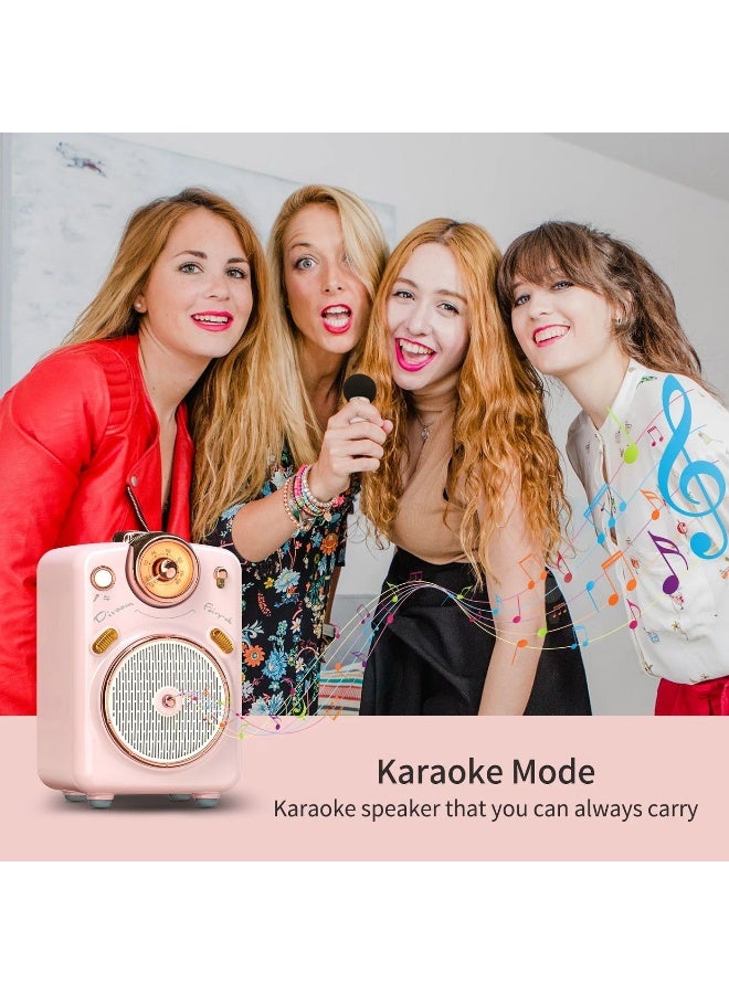 ديفوم متحدث كاريوكي ريترو صغير Divoom Fairy-OK بلوتوث مع مايكروفون، ومغير الصوت، وراديو FM وكارت TF، أخضر - Image 5
