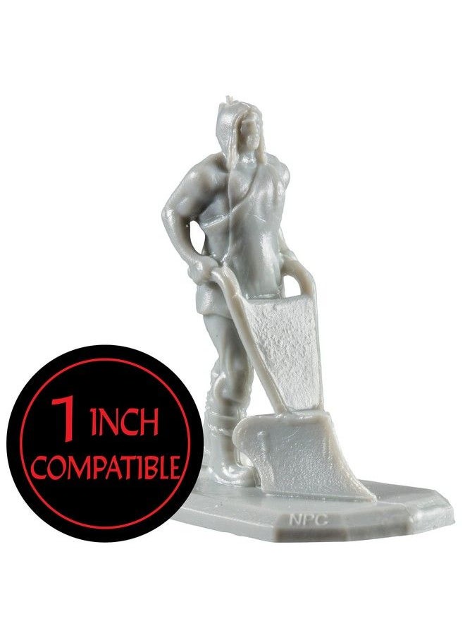 Monster Protectors Monster Townsfolk Mini Fantasy Figures 8Pc Fieldworker Non Player Character Npc Miniatures 1" Hexsized Compatible With Dnd Dungeons And Dragons Pathfinder And All Rpg Tabletop Games  - Image 4