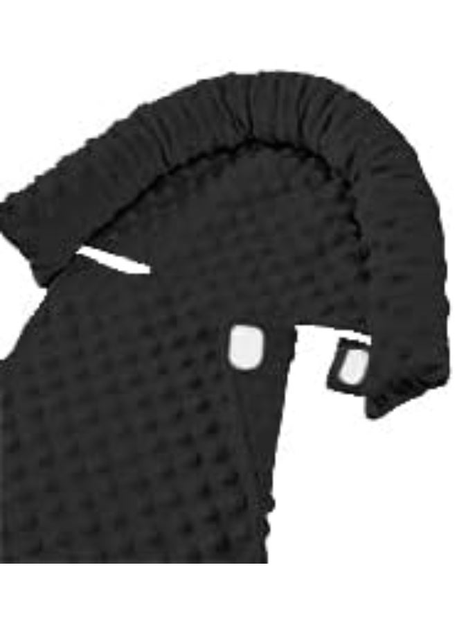 Pea Pod Car Seat Head Support Infant Baby Carseat Head Support & Strap Covers for Newborns Ultra Soft Minky Dotted Fabric Infant Car Seat Insert Perfect for Baby Carseats, Strollers, and Bouncers - Image 5