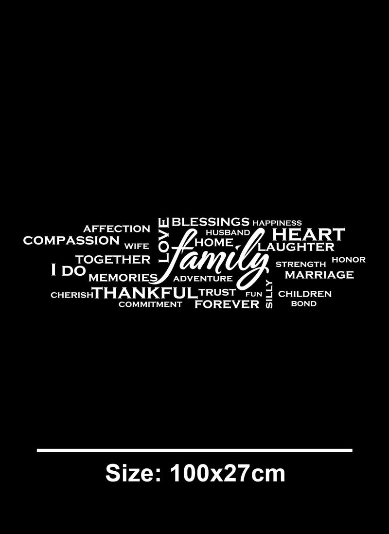 Spoil Your Wall Family WordArt Quote Wall Decal - Wall Arts Home Décor - Wall Sticker - 100x30 cm by Spoil Your Wall  - Image 3