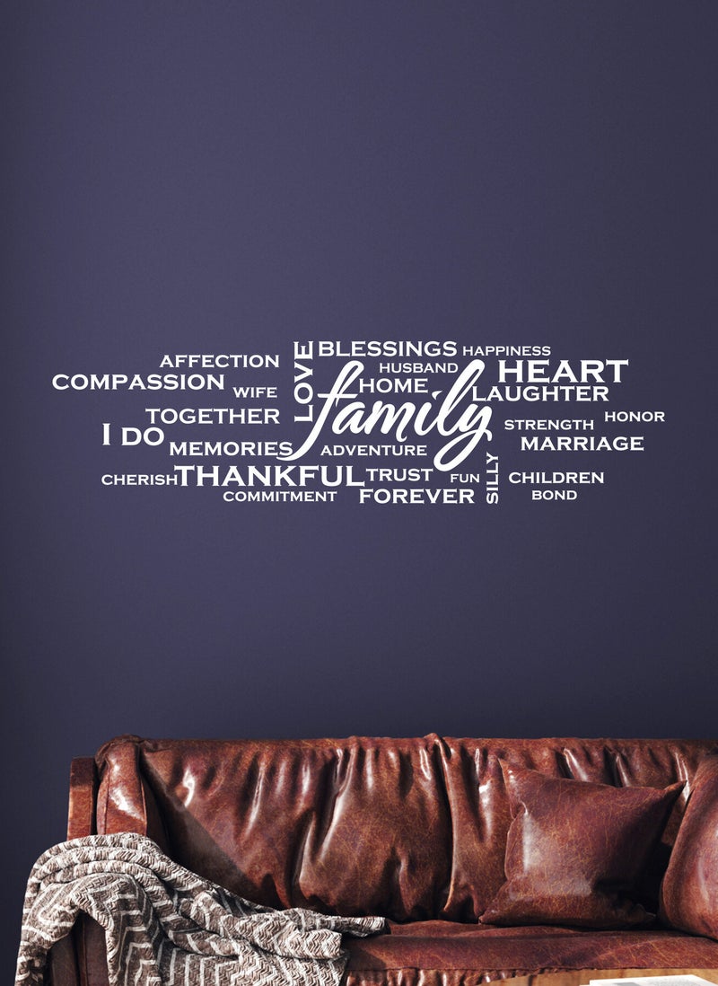 Spoil Your Wall Family WordArt Quote Wall Decal - Wall Arts Home Décor - Wall Sticker - 100x30 cm by Spoil Your Wall  - Image 2