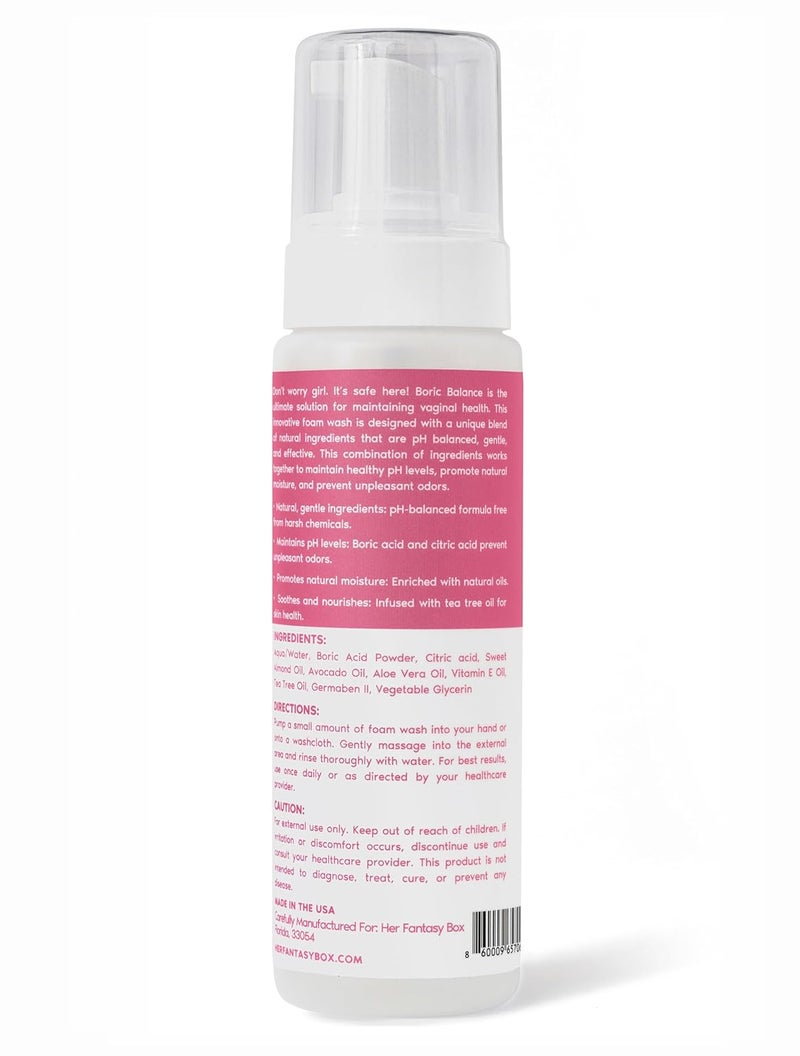 Her Fantasy Box | Boric Balance Yoni Foam Wash - Naturally Safe, pH-Balancing, Gentle Cleansing Formula for Daily Care, Odor Control, and Feminine Hygiene - Image 2