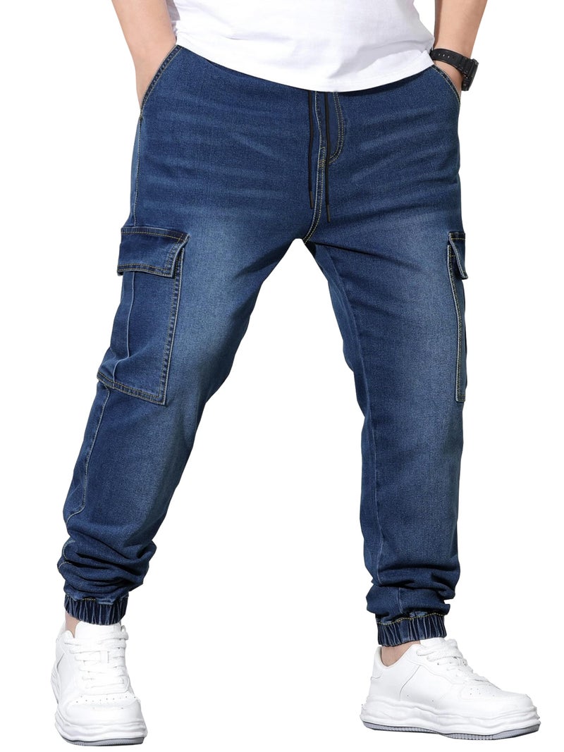 Noble Monk Men’s Denim Cargo Pants - Image 5