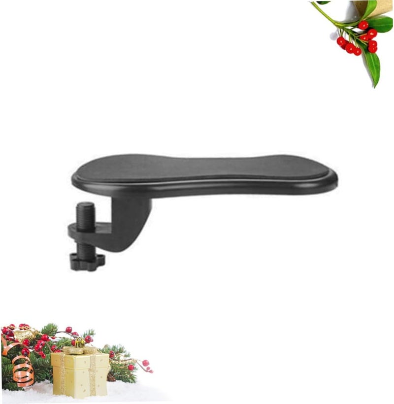 Adjustable Black Wrist Rest Support Pad for Computer Desk with Rotatable Armrest Cushion, Ergonomic Forearm Relief for Home and Office Use - Image 3