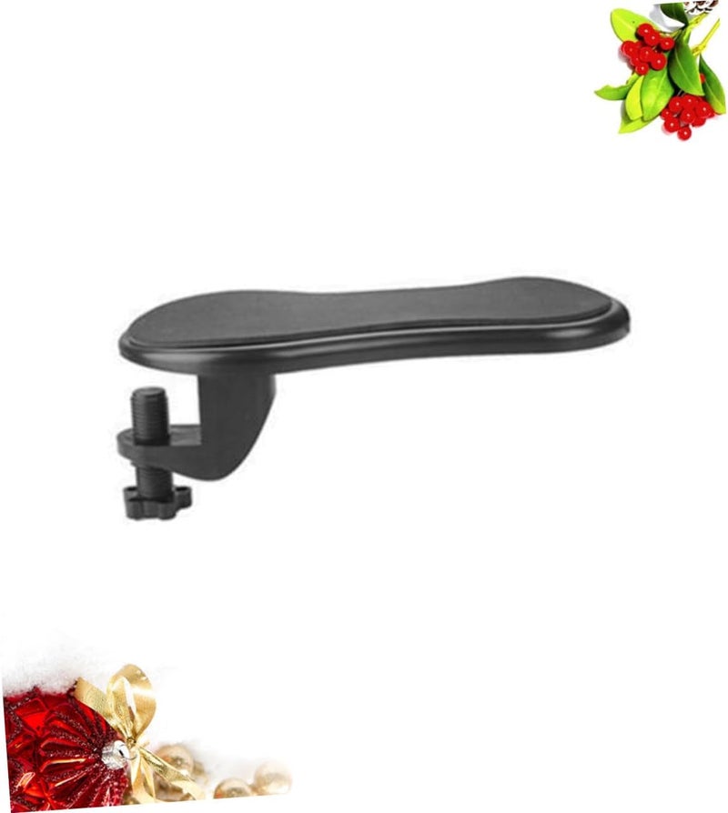 Adjustable Black Wrist Rest Support Pad for Computer Desk with Rotatable Armrest Cushion, Ergonomic Forearm Relief for Home and Office Use - Image 4