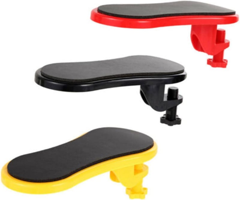 Adjustable Black Wrist Rest Support Pad for Computer Desk with Rotatable Armrest Cushion, Ergonomic Forearm Relief for Home and Office Use - Image 2