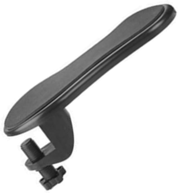 Adjustable Black Wrist Rest Support Pad for Computer Desk with Rotatable Armrest Cushion, Ergonomic Forearm Relief for Home and Office Use - Image 1