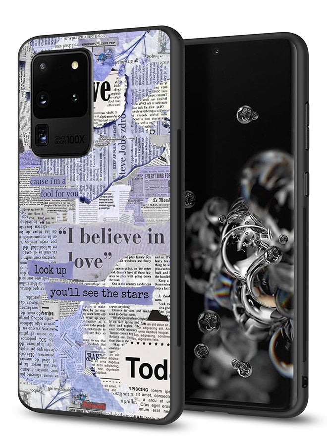 Tolwak Samsung Galaxy S20 Ultra Protective Case Cover Newspaper Pieces - Image 1