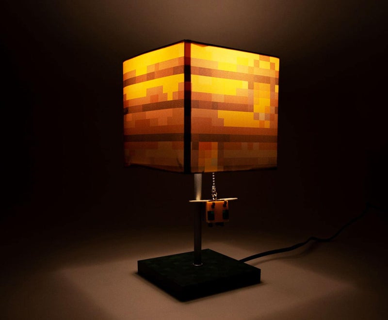 Minecraft Yellow Bee Nest Block Desk Lamp with 3D Bee Puller | Nightstand Table Lamp with LED Mood Light for Bedroom, Desk, Living Room, Playroom | Home Decor Kids Room Essentials | Video Game Gifts - Image 2