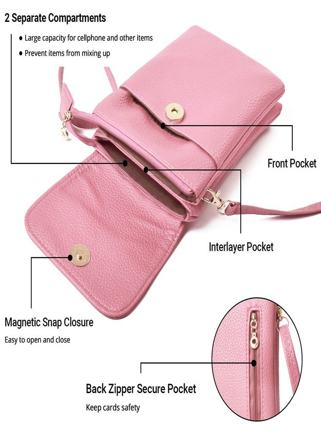 LassZone Small Crossbody Bag for Women Soft Leather Cellphone Purse Wallet Mini Shoulder Handbag with Adjustable Strap - Image 4