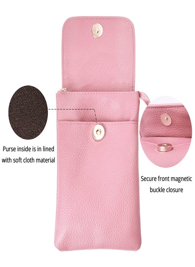 LassZone Small Crossbody Bag for Women Soft Leather Cellphone Purse Wallet Mini Shoulder Handbag with Adjustable Strap - Image 5
