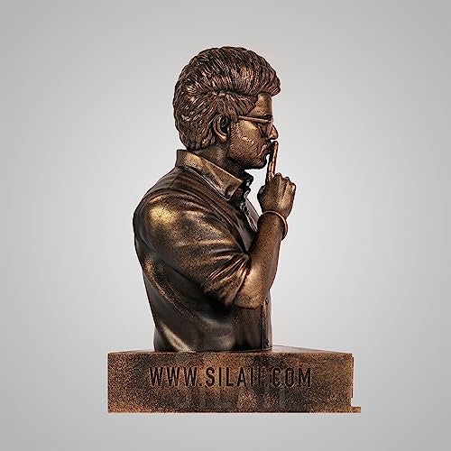 SILAII Master Thalapathy Vijay Sculpture - 5 INCH, Antique Bronze Colour - Image 4