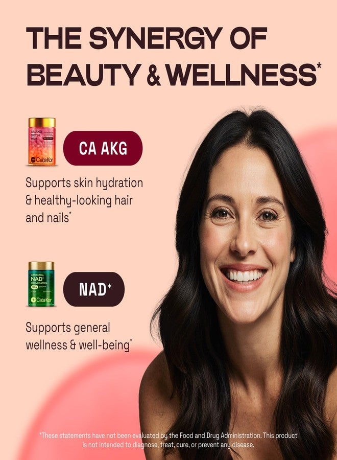 كاتا كور مكمل كاتا-كور NAD+ ومركب Ca-AKG - مكمل NAD+ الليبوزومي مع ريسفيراترول (60 كبسولة) ومركب Ca-AKG وMSM وحمض الهيالورونيك والبيوتين التجميلي (90 كبسولة) - Image 2