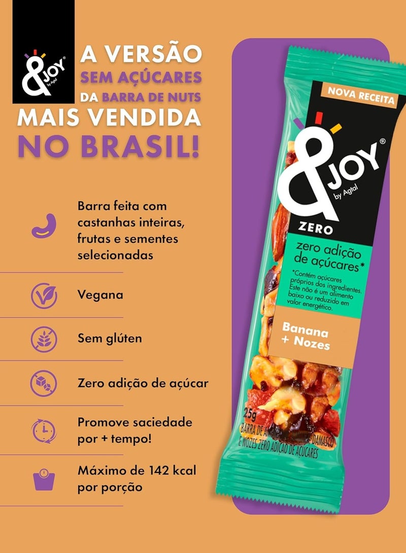Enjoy snacks Enjoy Zero Sugar Nuts Bar Banana and walnuts (Pack of 12) - Image 4